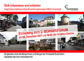 Einlaungskarte zum 2. Bürgerforum am 5. Dezember 2017 Einlaungskarte zum 2. Bürgerforum am 5. Dezember 2017