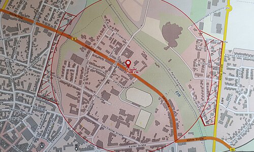 Evakuierungsgebiet Bombenfund 16.07.2019