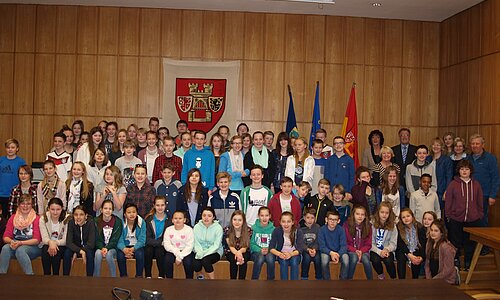 Gruppenfoto Schüleraustausch Emil-Fischer-Gymnasium
