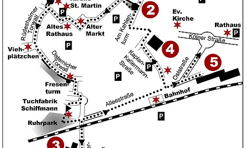 Plan zum Rundweg am Tag des offenen Denkmals 2019