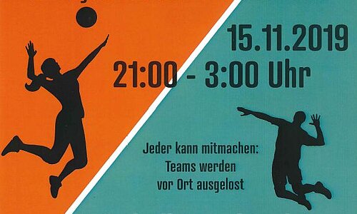 Plakat der Volleyballnacht am 15.11.2019