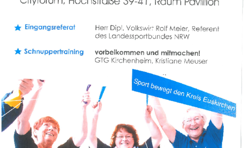 Plakat Sport für Ältere