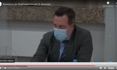 Ein Bild von Bürgermeister Sacha Reichelt aus dem Livestream der letzten Ratssitzung.