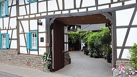 Ein Fachwerkhaus in Billig.