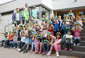 v.l.: Sebastian Wexel, Walfried Heinen, Johannes Winckler, Annette Burghoff (Lehrerin) v.l.: Sebastian Wexel, Walfried Heinen, Johannes Winckler, Annette Burghoff (Lehrerin)