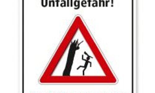 Warnung vor Gefahren durch Bäume