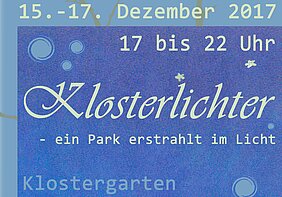 Ankündigung Klosterlichter Ankündigung Klosterlichter