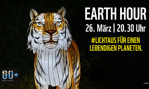 Werbebanner für die Earth hour.