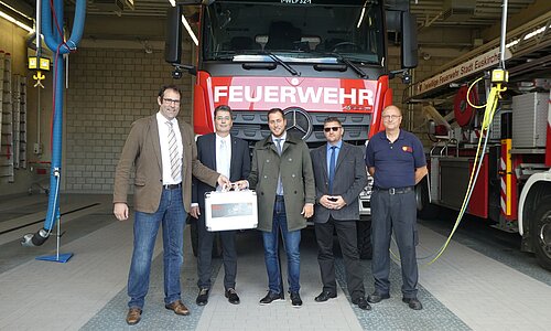 Übergabe Brandschutzkoffer 